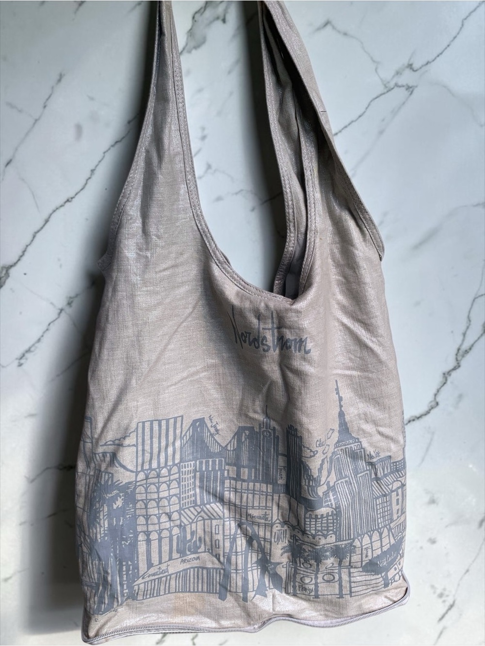Nordstrom Silver City-Print Tote Bag